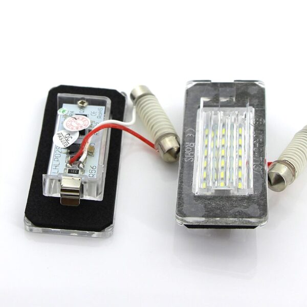 AOSHIKE-2PCS-White-18SMD-Car-LED-License-Plate-Light-Lamp-Beads-for-Mini-Cooper-R56-R57-R58-R59-Car-Light-Source-Error-Free
