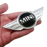 metal 3d MINI Car Badge Emblem logo Stickers For Mini Cooper CABRIO WORKS S Front head cover Rear head box Badge Decals Stickers