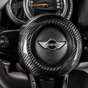 carbon fiber Modification Accessories Steering wheel center decoration car styling For MINI COOPER Clubman S F54 F55 F56 F57 F60